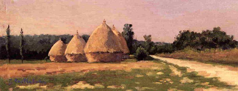 Gustave Caillebotte Landscape with Haystacks